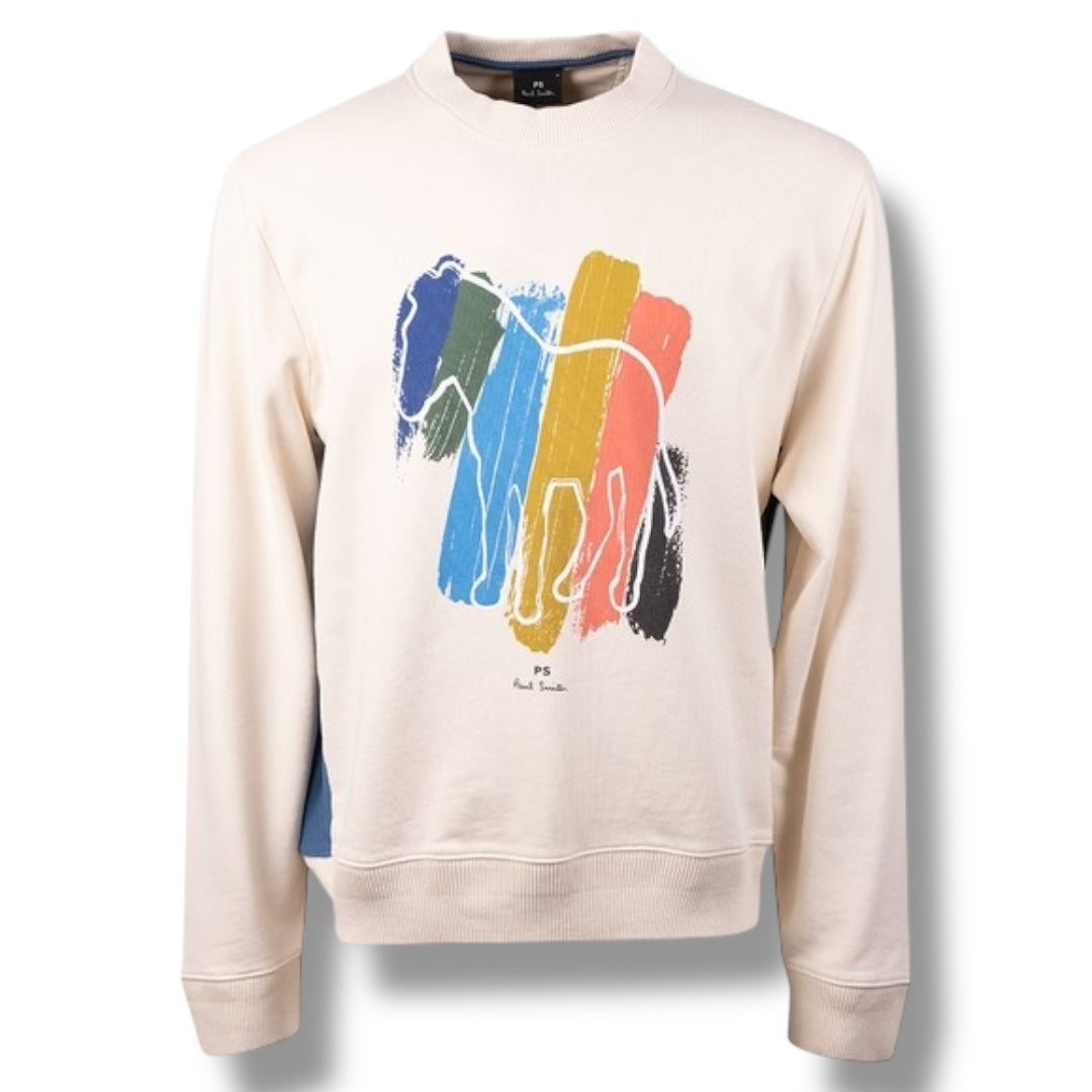 PAUL SMITH ZEBRA PAINT SWEATSHIRT BEIGE *SALE*