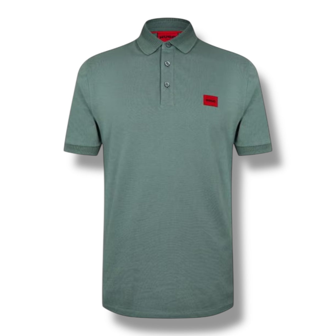 HUGO RED PATCH POLO SHIRT GREEN
