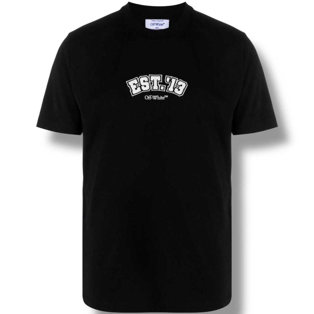 OFF WHITE EST.13 MULTI LOGO T-SHIRT BLACK