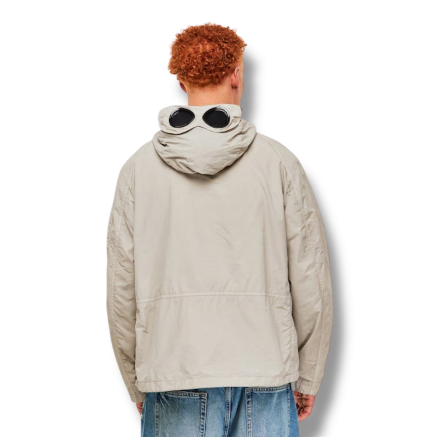 CP COMPANY HOODED GOOGLE JACKET DOVE GREY