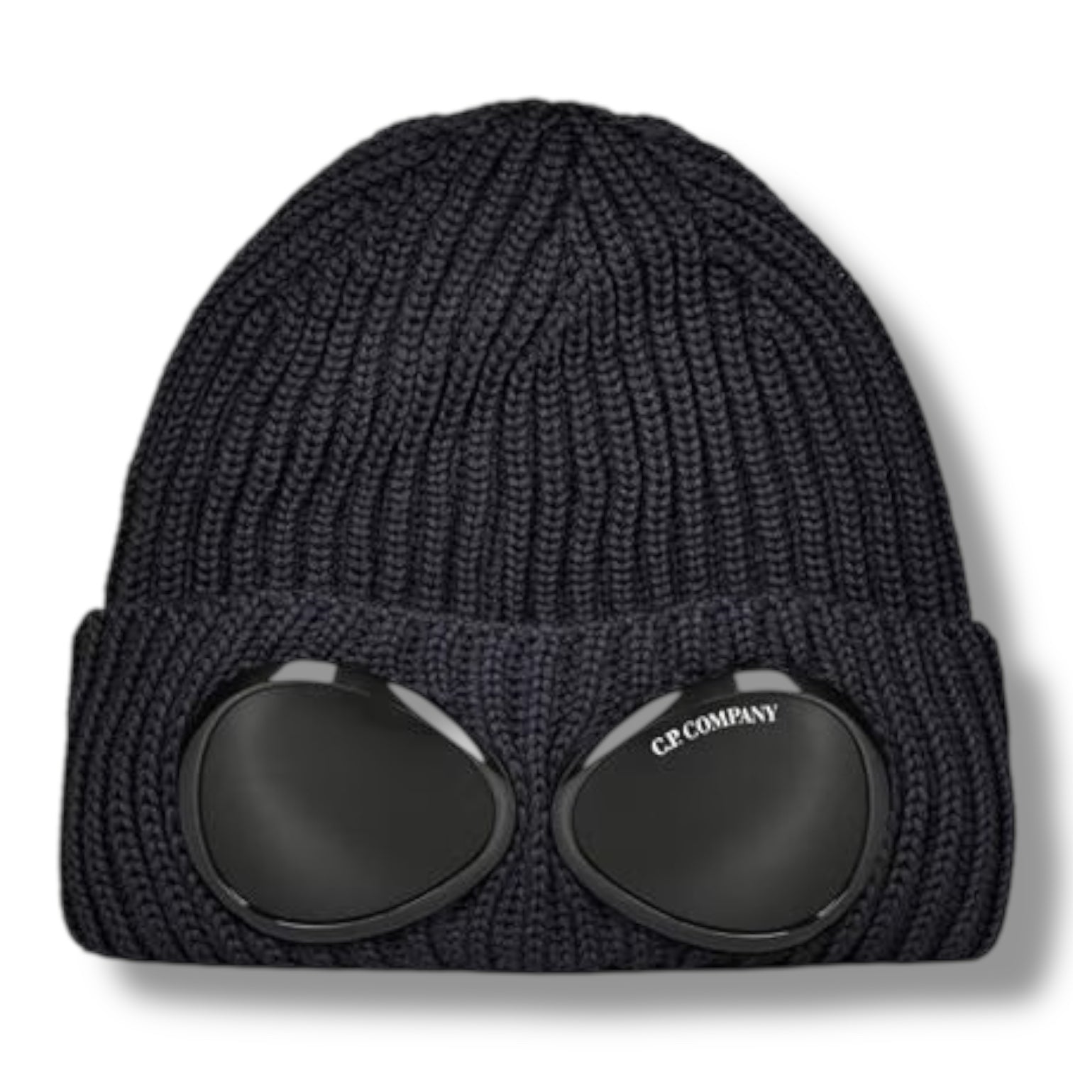 CP COMPANY GOOGLE BEANIE HAT NAVY BLUE