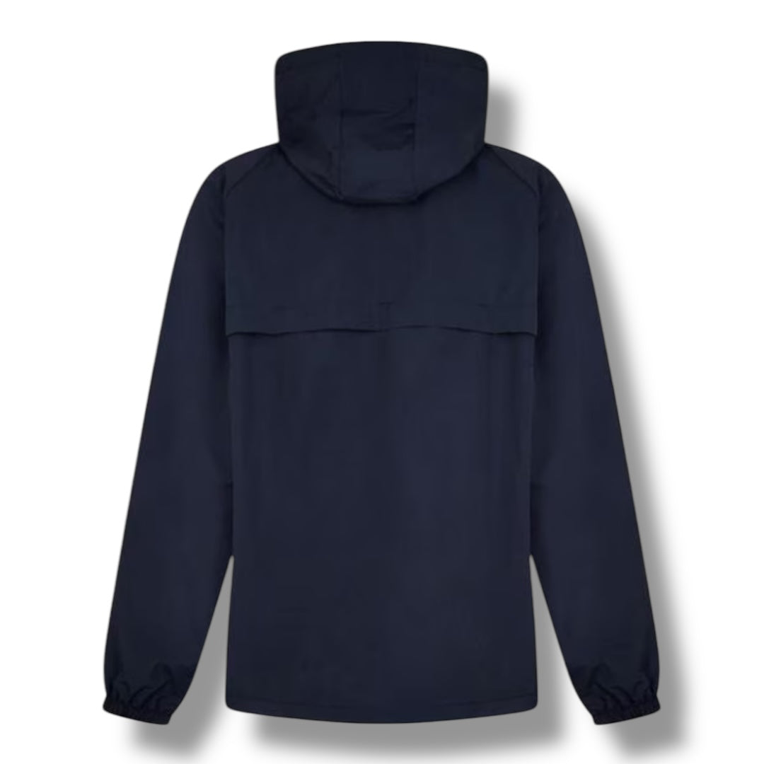 FRED PERRY HOODED SHELL JACKET NAVY BLUE