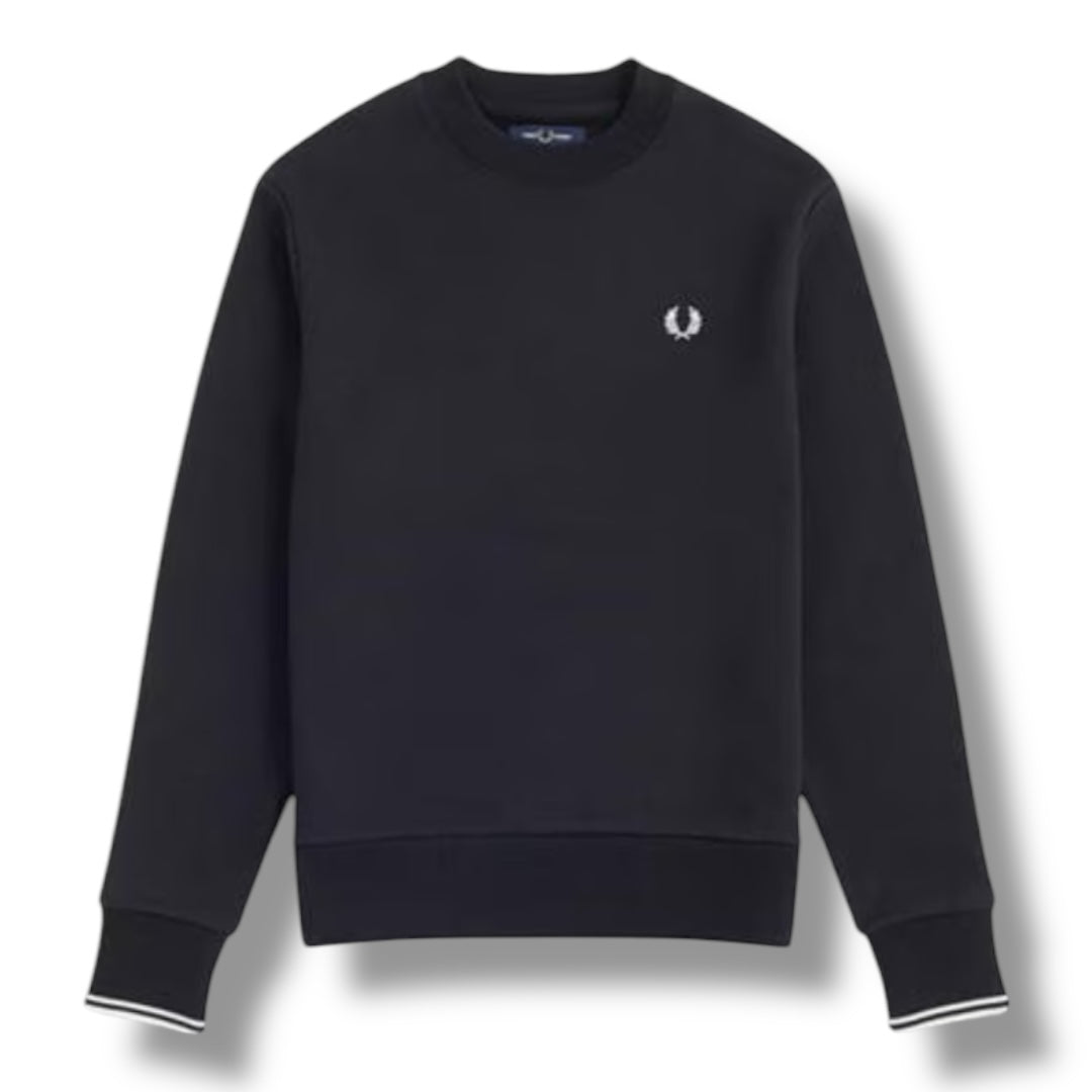 FRED PERRY CREWNECK SWEATSHIRT NAVY BLUE