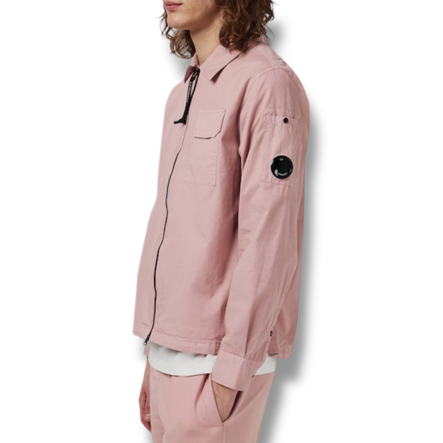 CP COMPANY LENS OVERSHIRT PINK