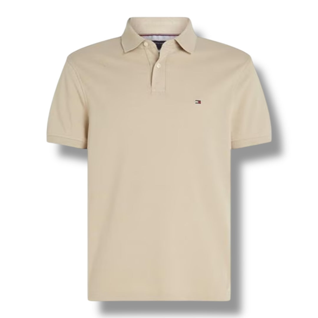 TOMMY HILFIGER CORE POLO SHIRT PINK SAND BEIGE