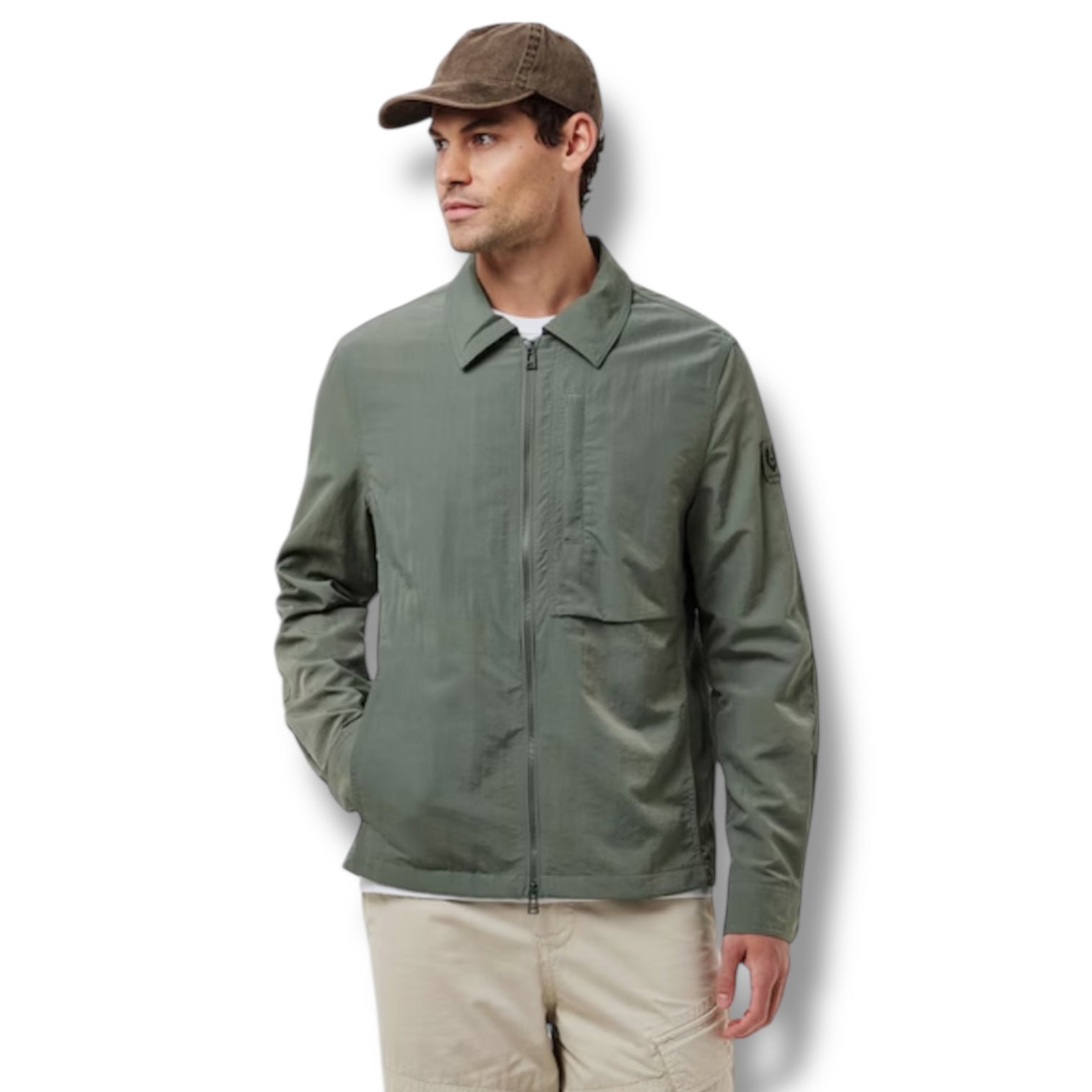 BELSTAFF MENS OVERSHIRT SAGE GREEN