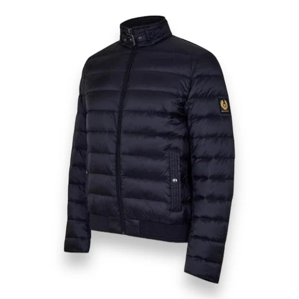 BELSTAFF LOGO PUFFER JACKET NAVY BLUE