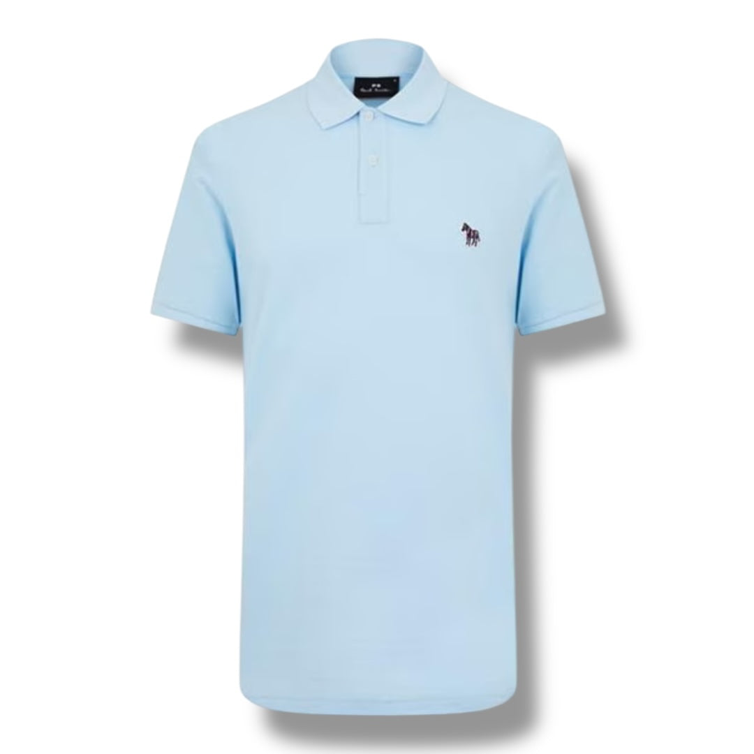 PAUL SMITH ZEBRA POLO SHIRT LIGHT BLUE