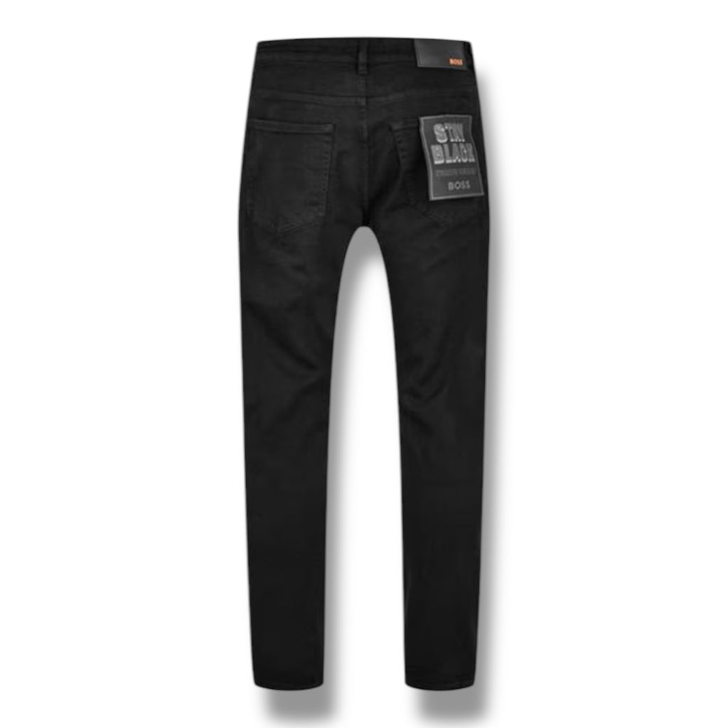 HUGO BOSS MAIN STRAIGHT LEG JEANS BLACK