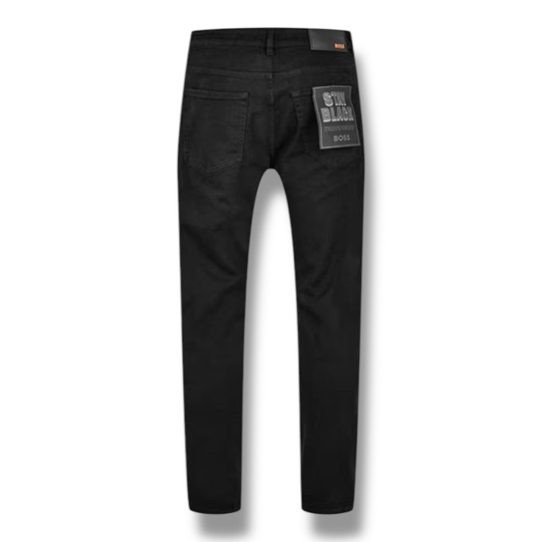 HUGO BOSS MAIN STRAIGHT LEG JEANS BLACK