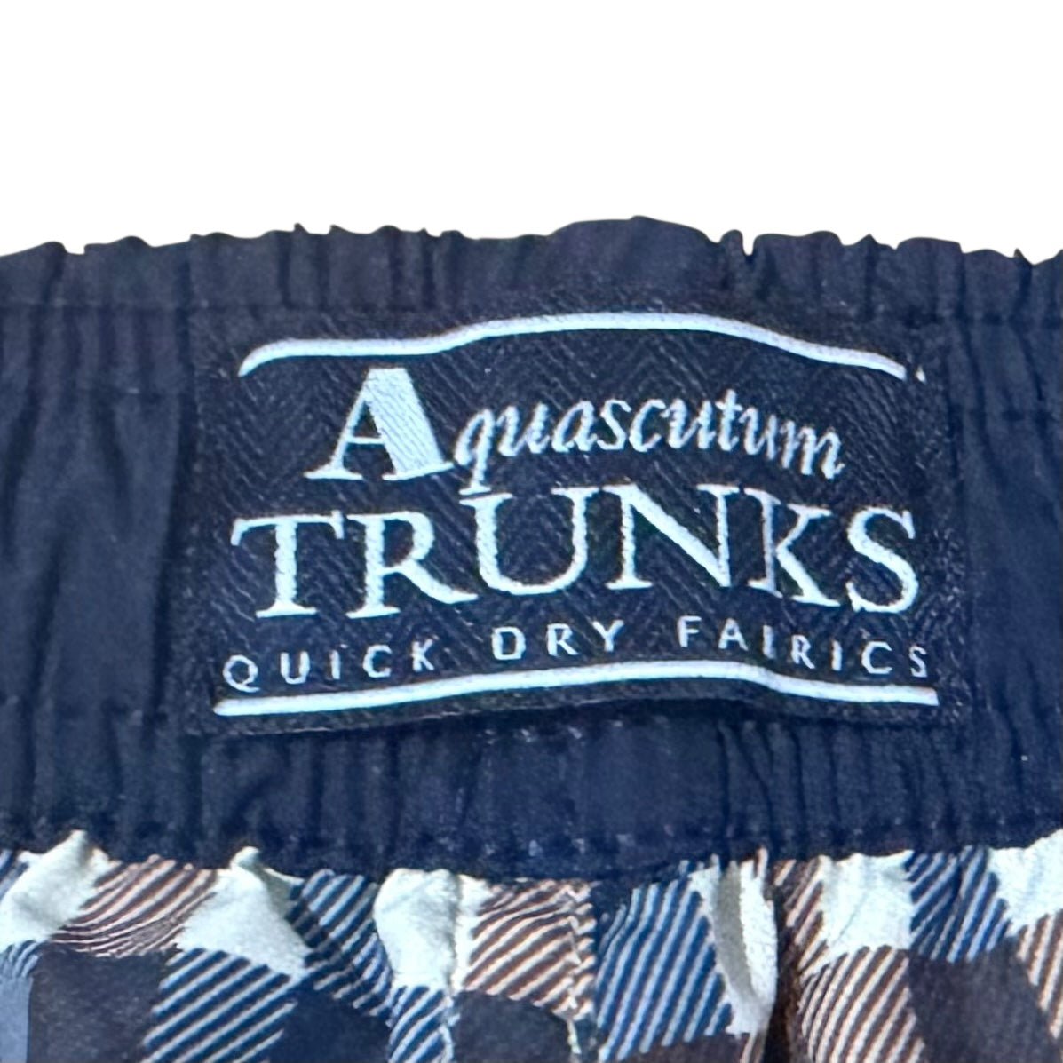 AQUASCUTUM CHECK SWIMMING SHORTS BEIGE