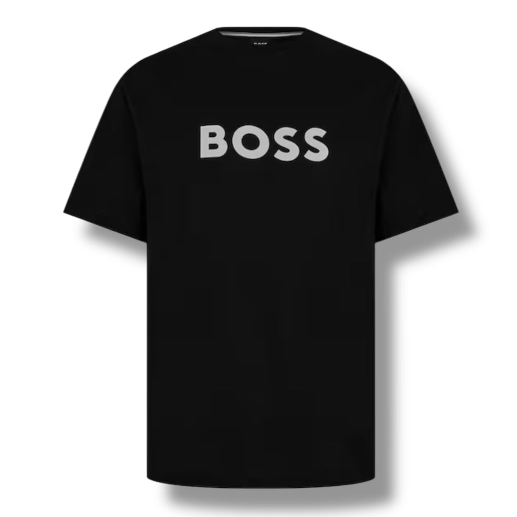 HUGO BOSS BIG LOGO T-SHIRT & SWIM SHORTS COMBO BLACK