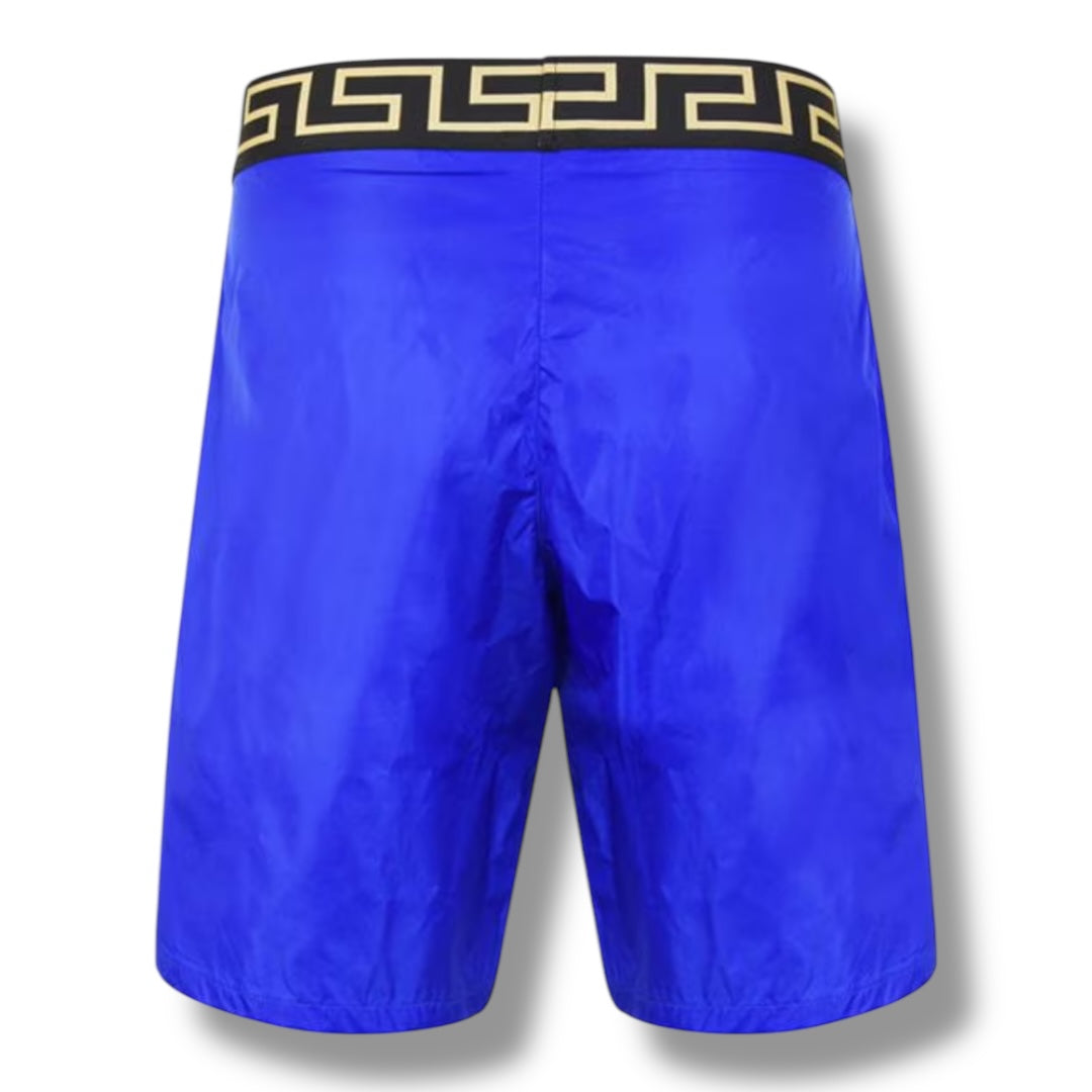 VERSACE ICON SWIM SHORTS LONGER ROYAL BLUE