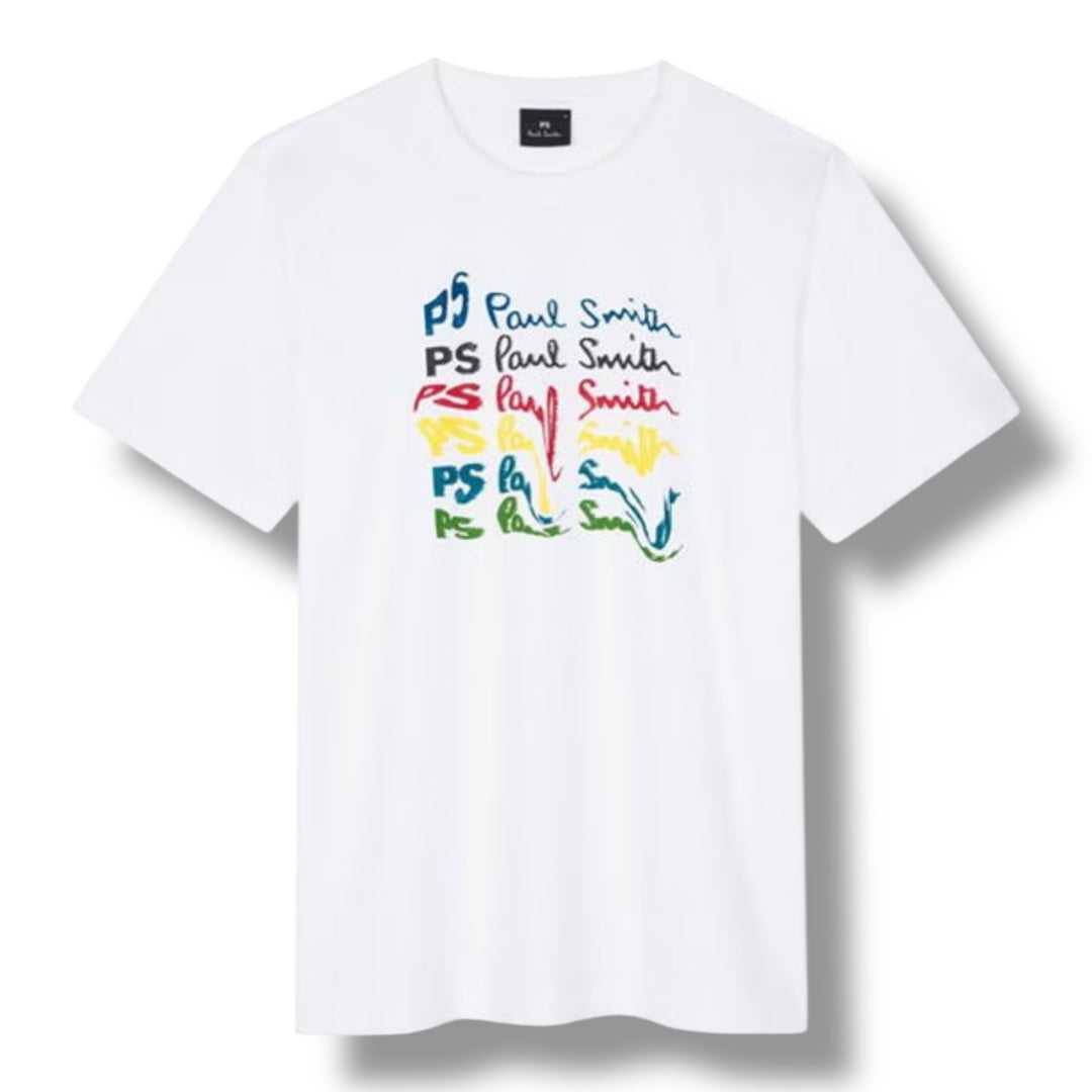 PAUL SMITH WAVY SIGNATURE T-SHIRT WHITE