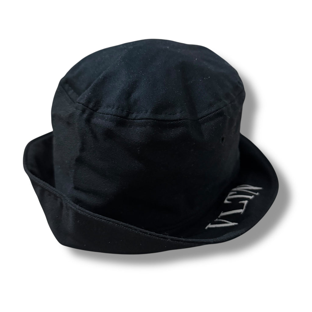 VALENTINO VLTN EMBROIDERED LOGO BUCKET HAT BLACK
