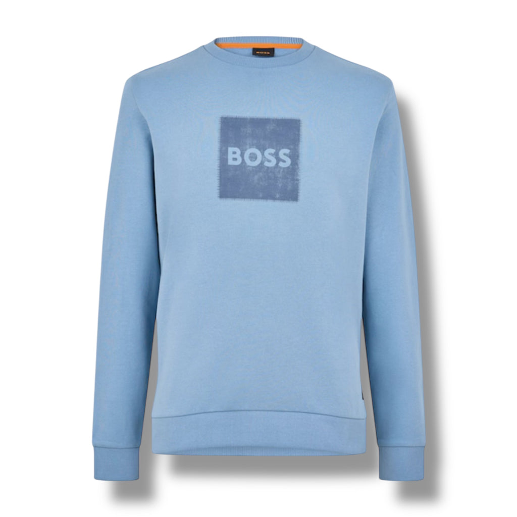 HUGO BOSS STAMP LOGO SWEATSHIRT SKY BLUE