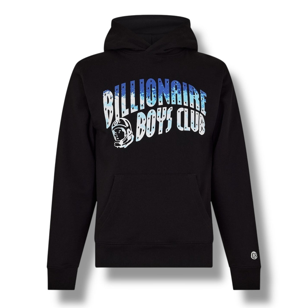 BILLIONAIRE BOYS CLUB WAVE ARCH LOGO OTTH HOODIE BLACK