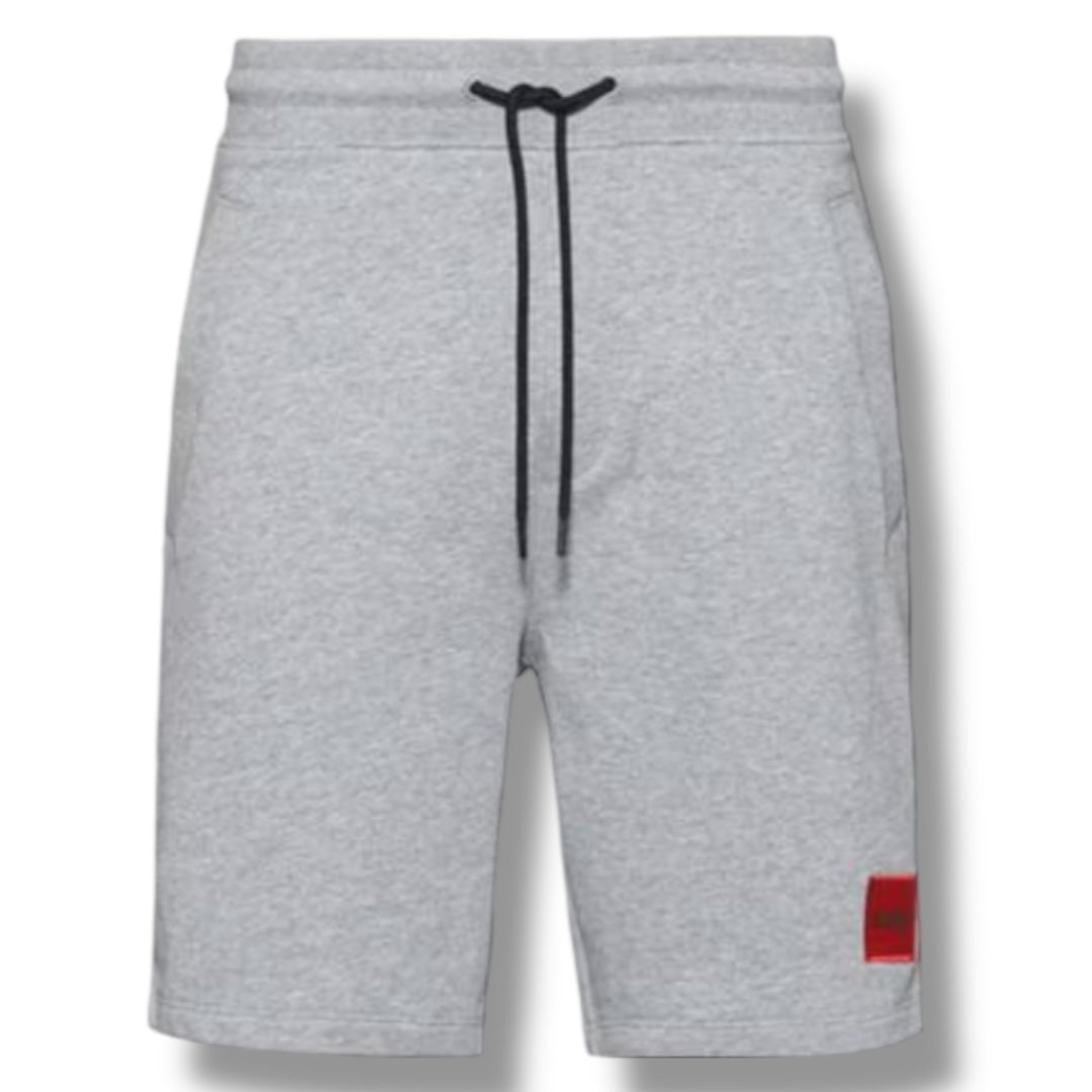 HUGO RED PATCH JERSEY SHORTS GREY * SALE *