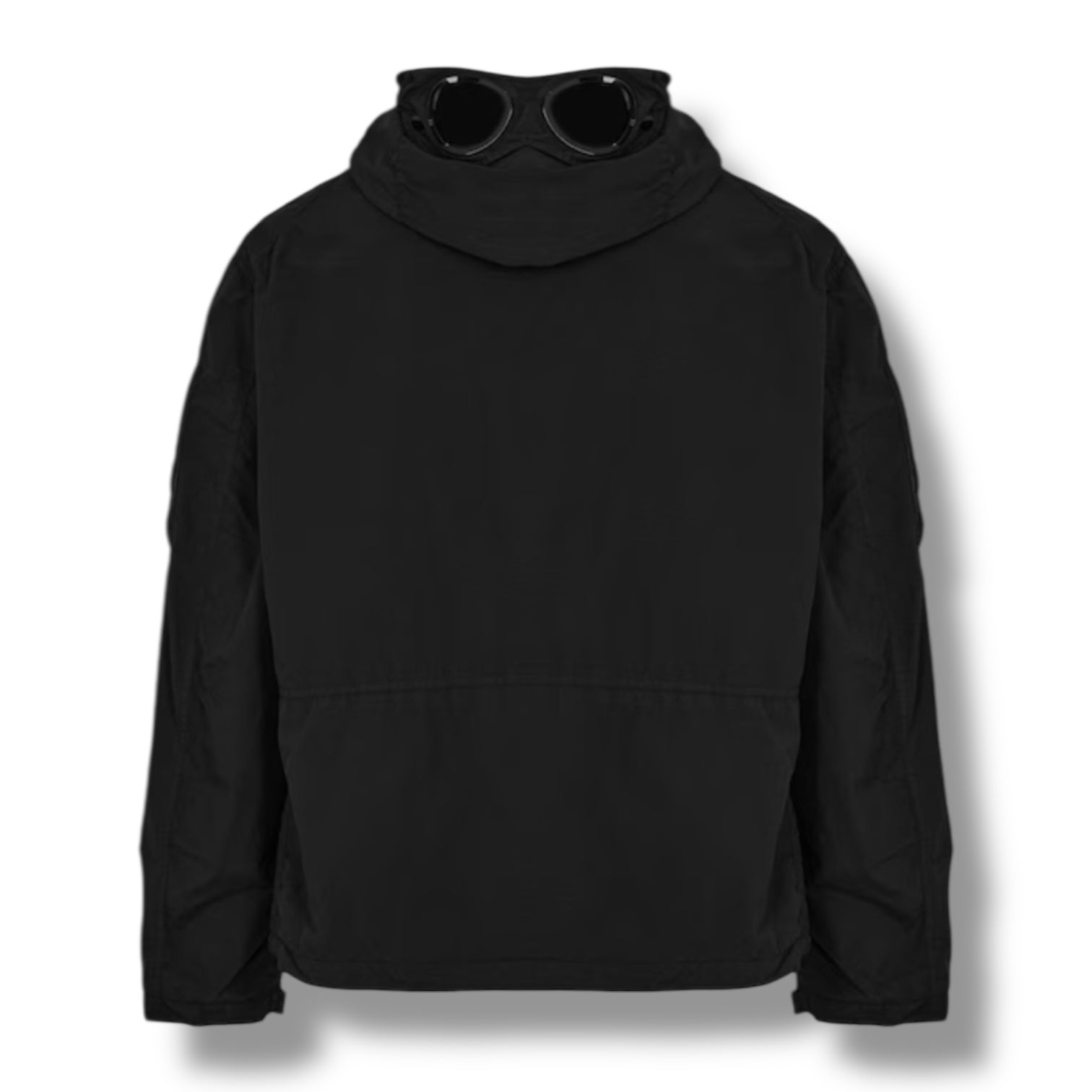 CP COMPANY HOODED GOOGLE JACKET BLACK
