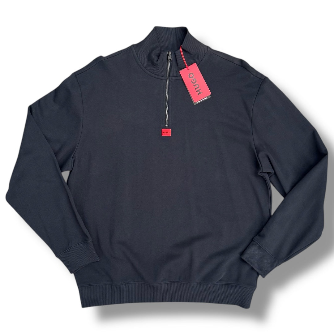 HUGO BOSS HUGO 1/4 ZIP SWEATSHIRT NAVY BLUE *SALE*