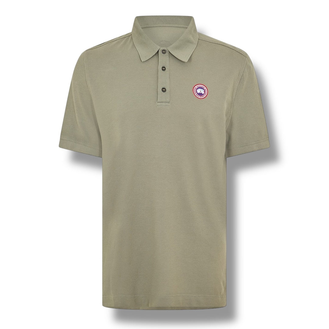 CANADA GOOSE PATCH POLO SHIRT SAGE GREEN