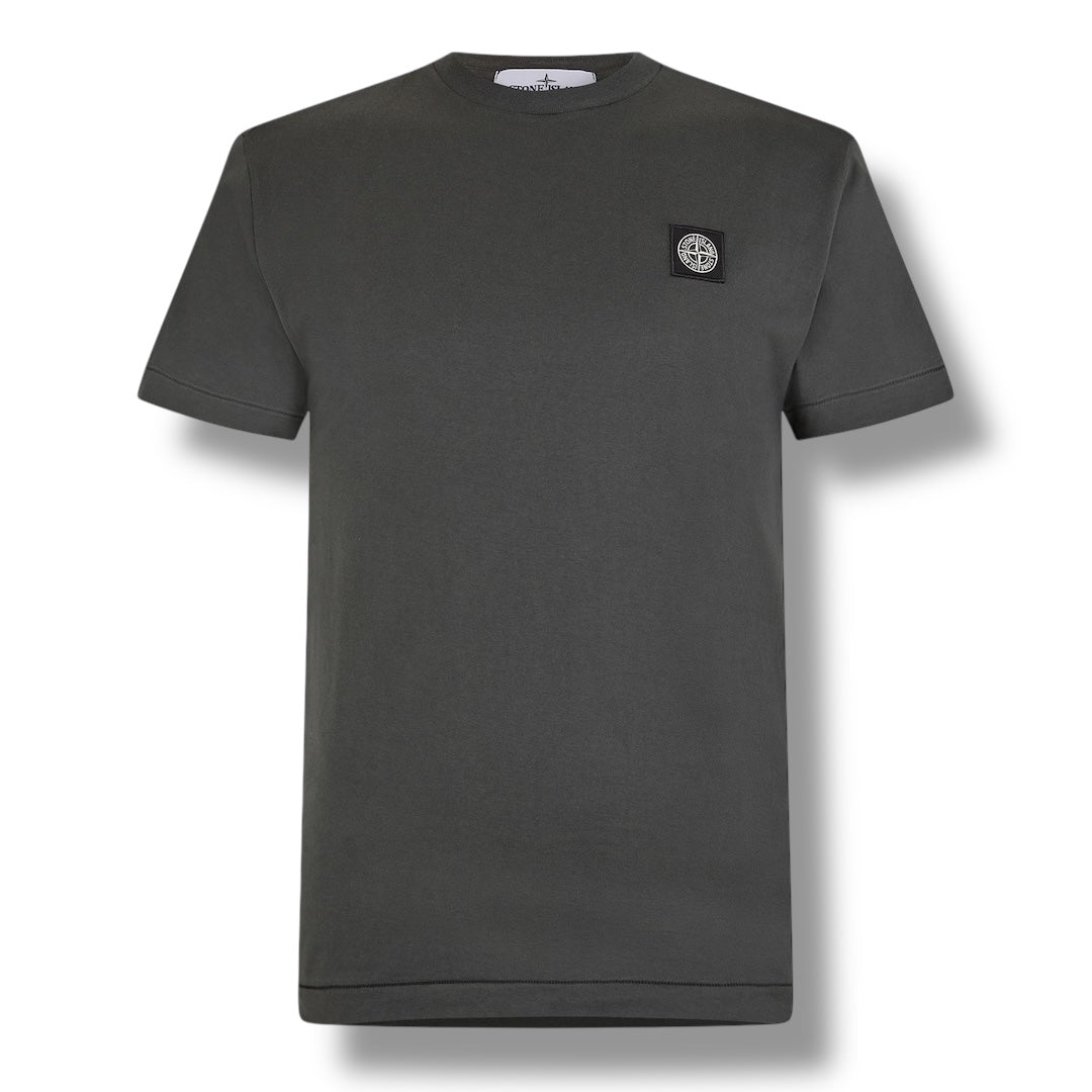STONE ISLAND PATCH LOGO T-SHIRT DARK GREY