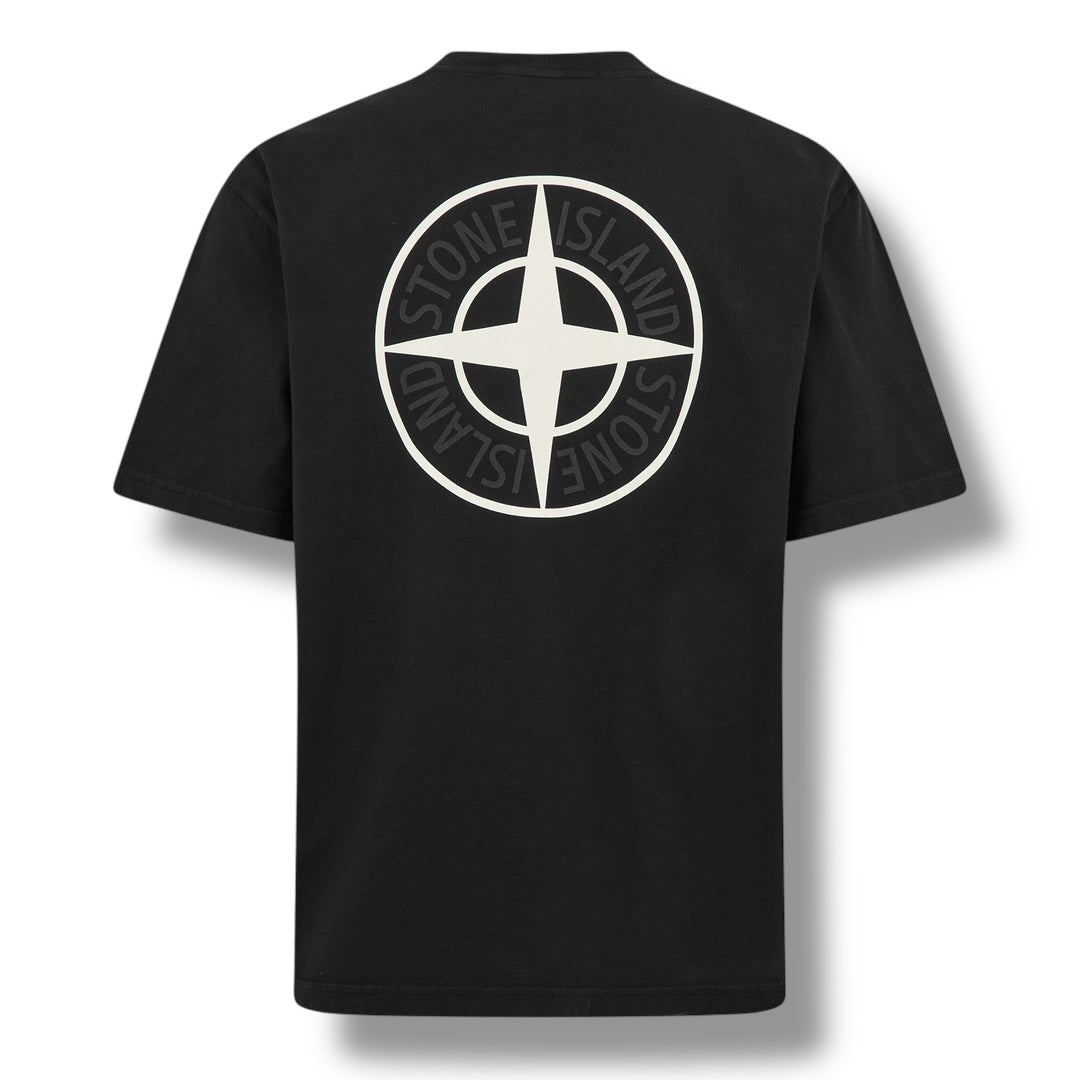 STONE ISLAND BACK DIAL LOGO T-SHIRT BLACK