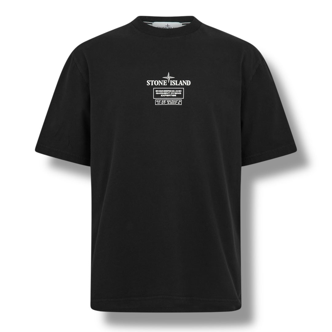 STONE ISLAND BACK DIAL LOGO T-SHIRT BLACK