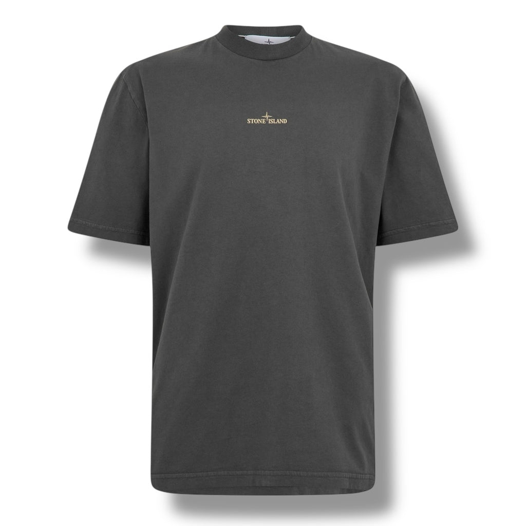 STONE ISLAND BACK DIAL BLUR LOGO T-SHIRT DARK GREY