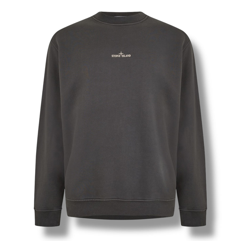 STONE ISLAND BACK GRAPHIC CREWNECK SWEATSHIRT DARK GREY