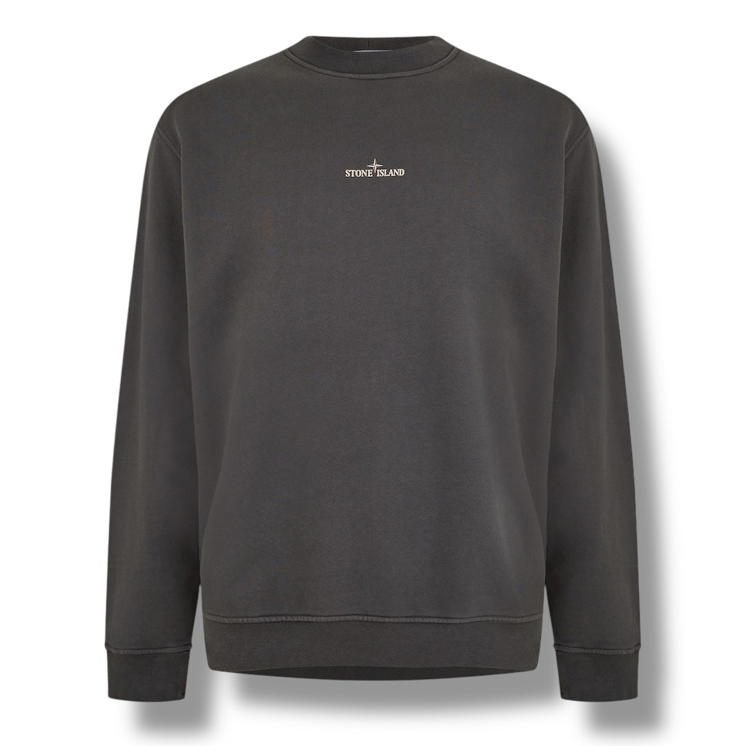 STONE ISLAND BACK GRAPHIC CREWNECK SWEATSHIRT DARK GREY