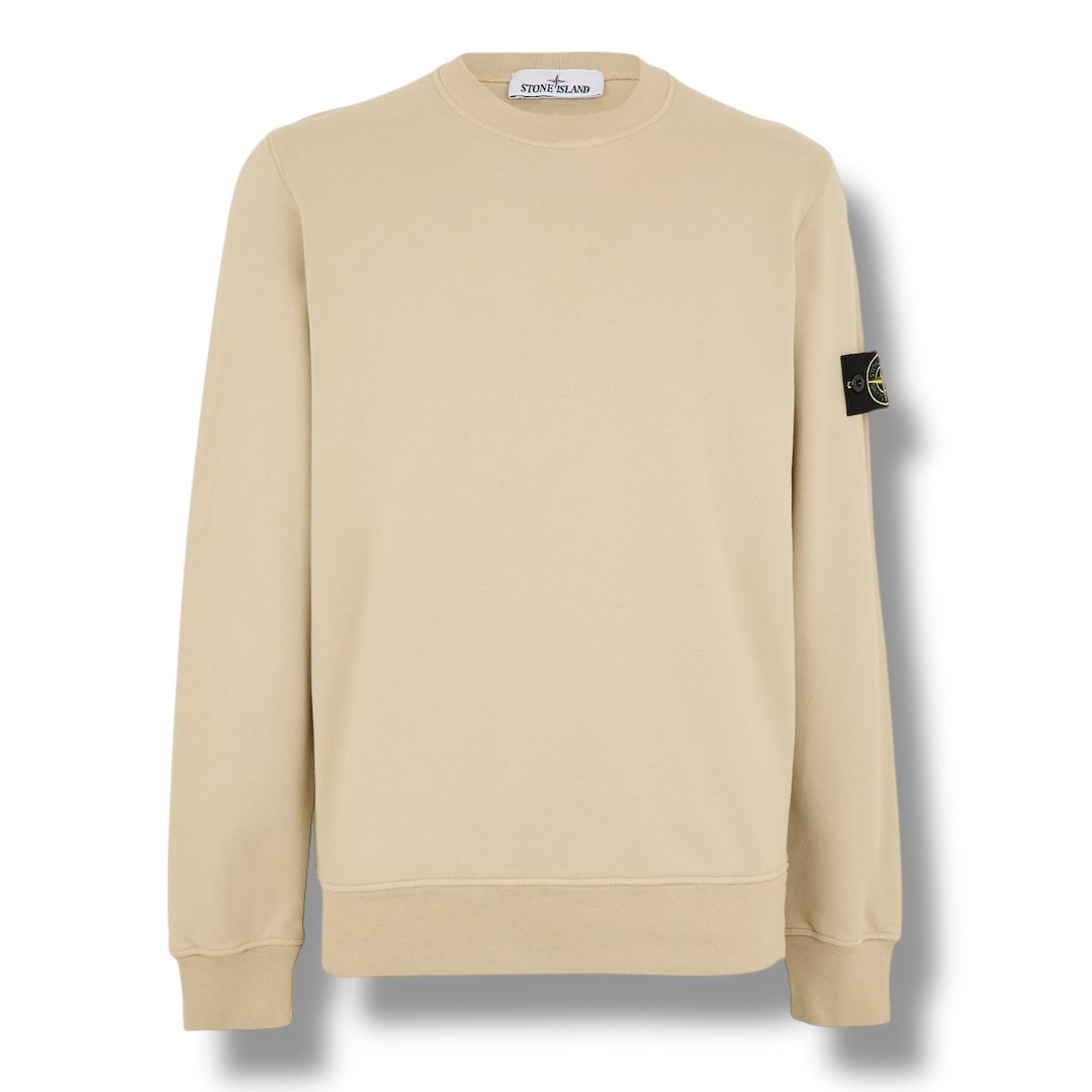 STONE ISLAND ARM BADGE CREWNECK SWEATSHIRT DESERTO BEIGE