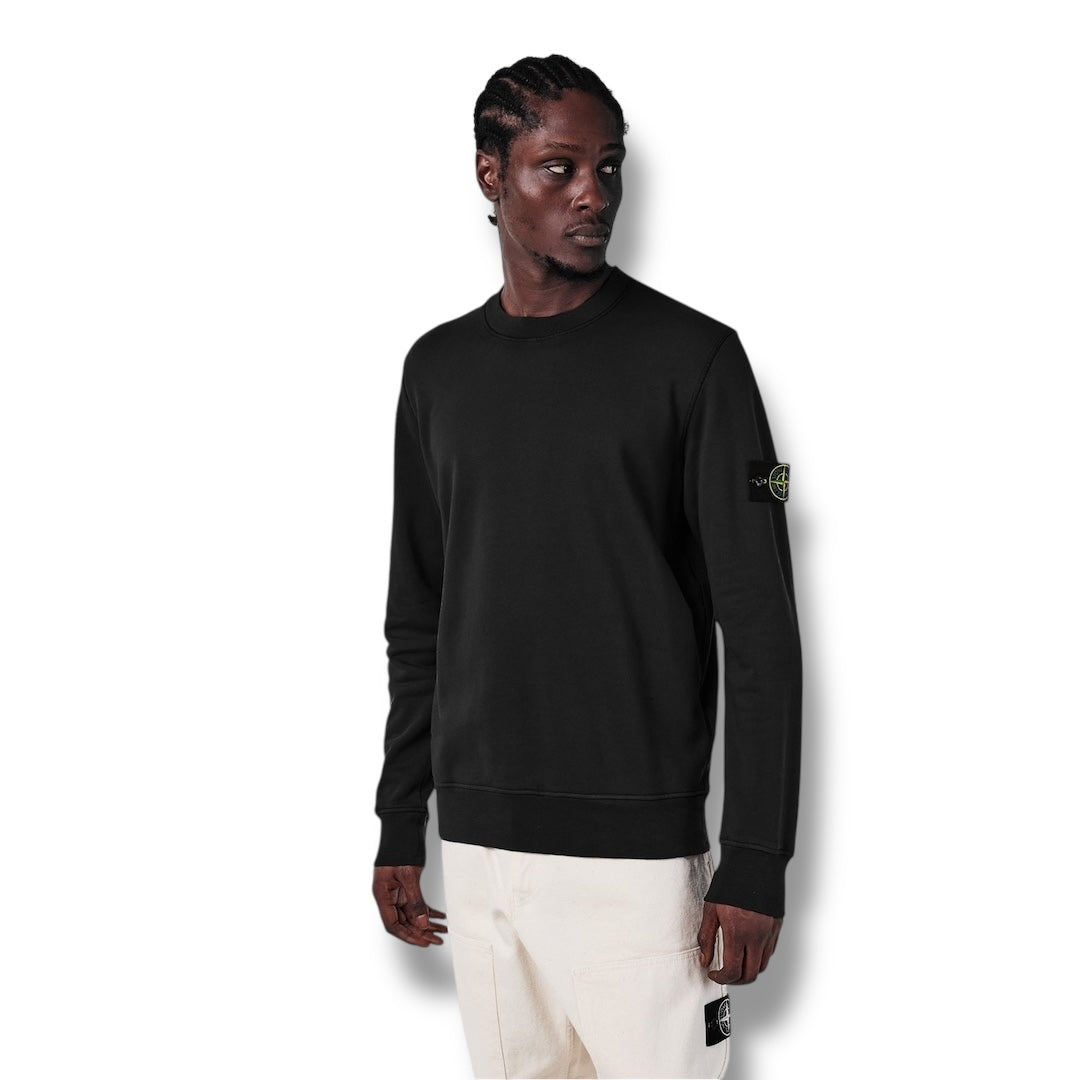 STONE ISLAND ARM BADGE CREWNECK SWEATSHIRT DARK GREY