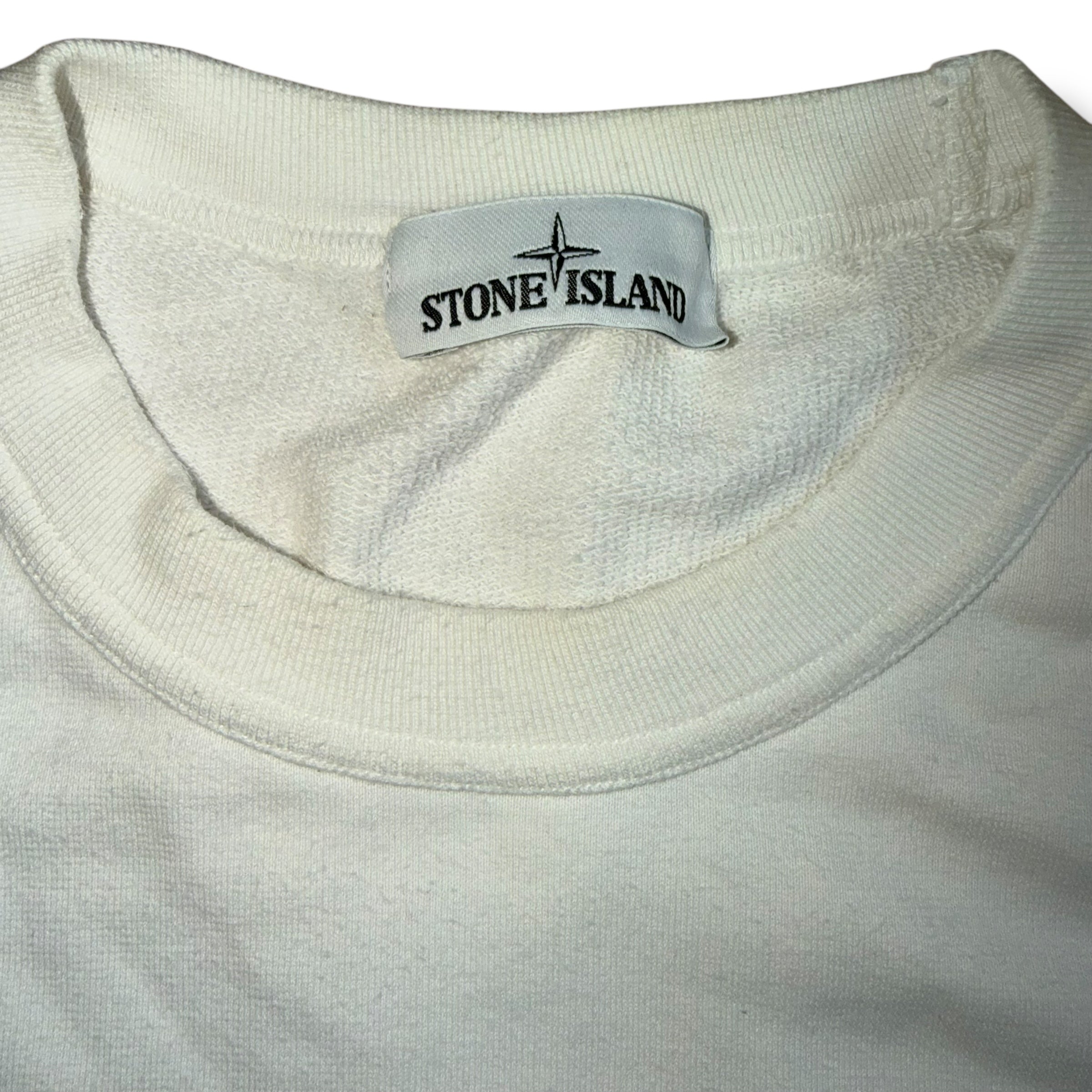 STONE ISLAND SWEATSHIRT WHITE (USED)