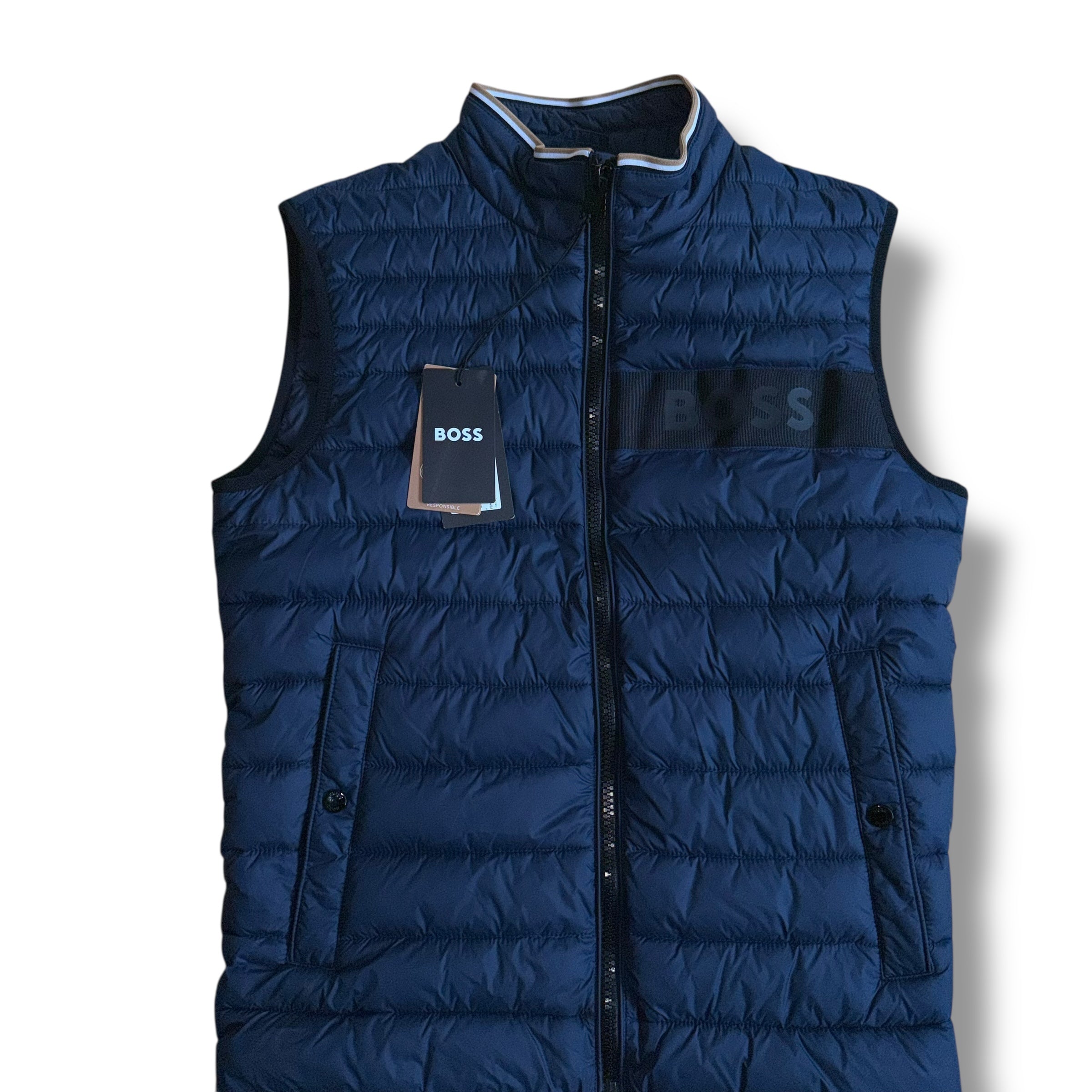 HUGO BOSS GILET NAVY BLUE