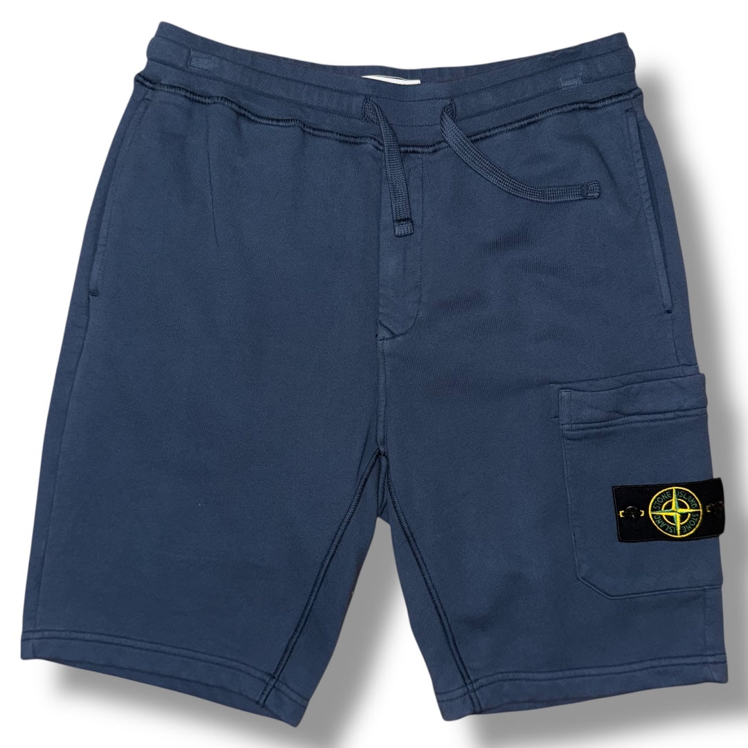 STONE ISLAND CARGO JERSEY SHORTS AVIO BLUE