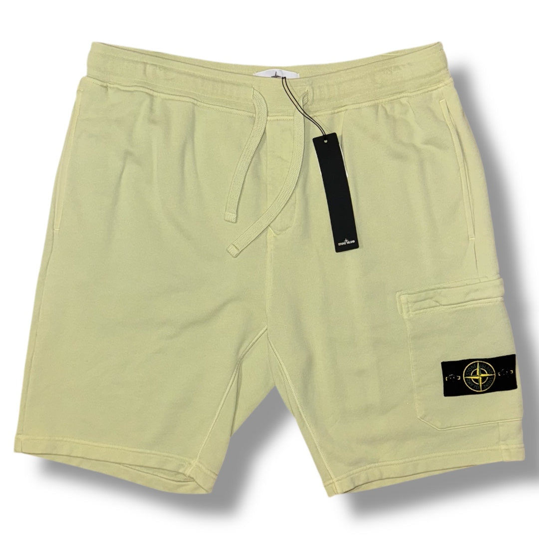 STONE ISLAND CARGO JERSEY SHORTS LIGHT GREEN