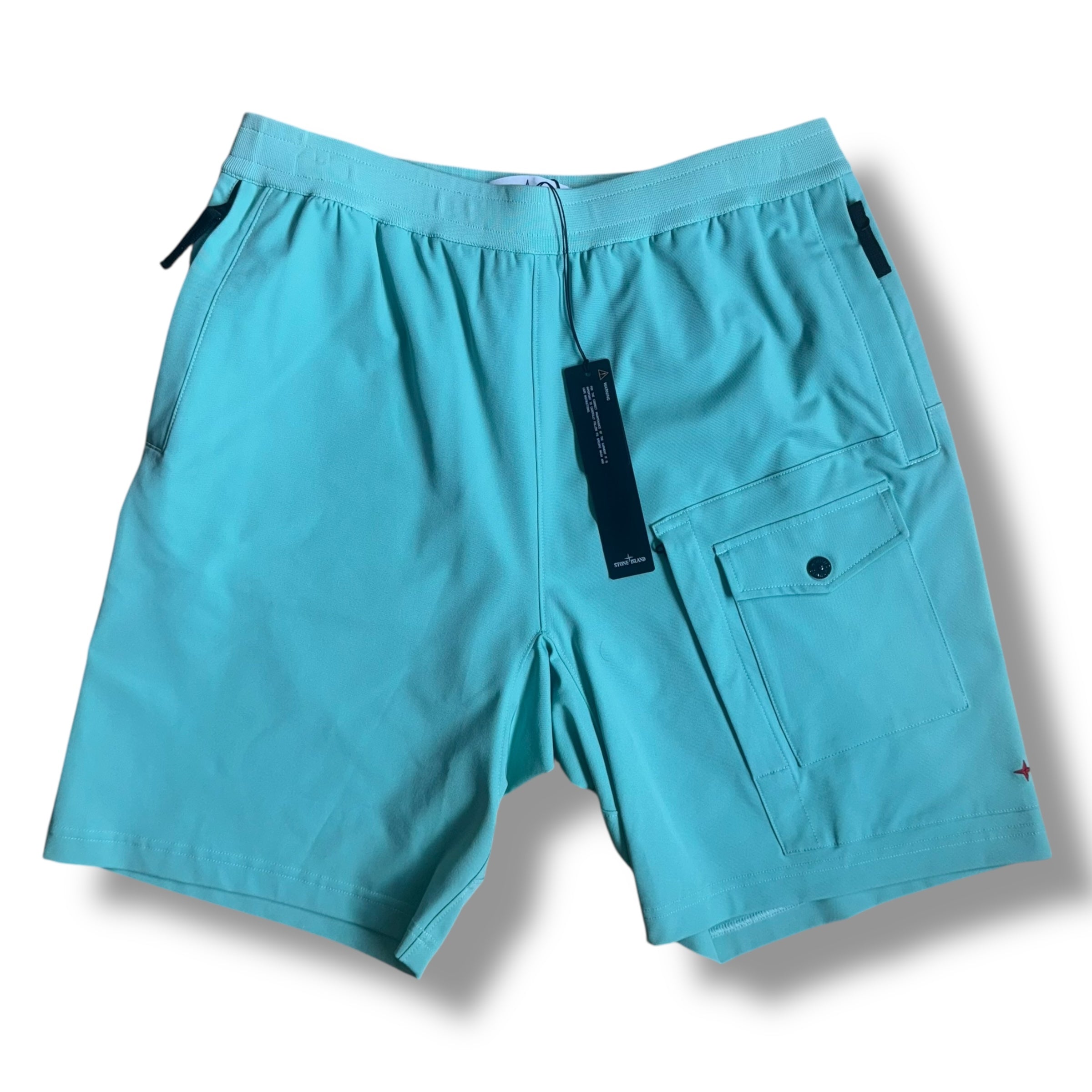 STONE ISLAND MARINA CARGO SHORTS AQUA GREEN