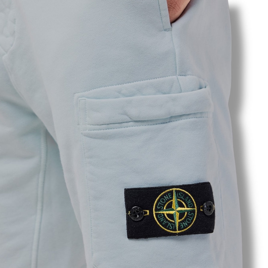 STONE ISLAND CARGO JERSEY SHORTS CIELO BLUE