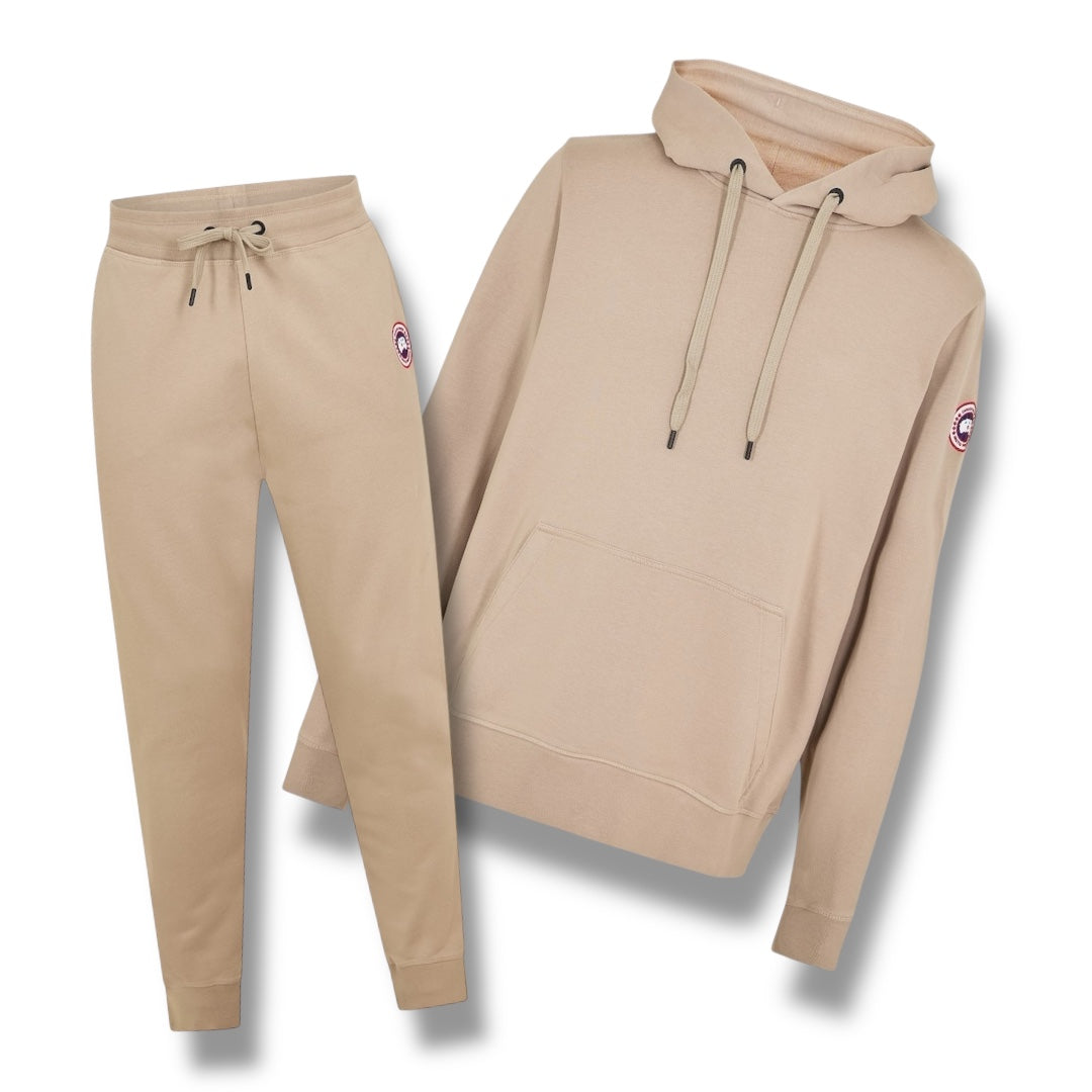 CANADA GOOSE HURON HOODED TRACKSUIT BEIGE