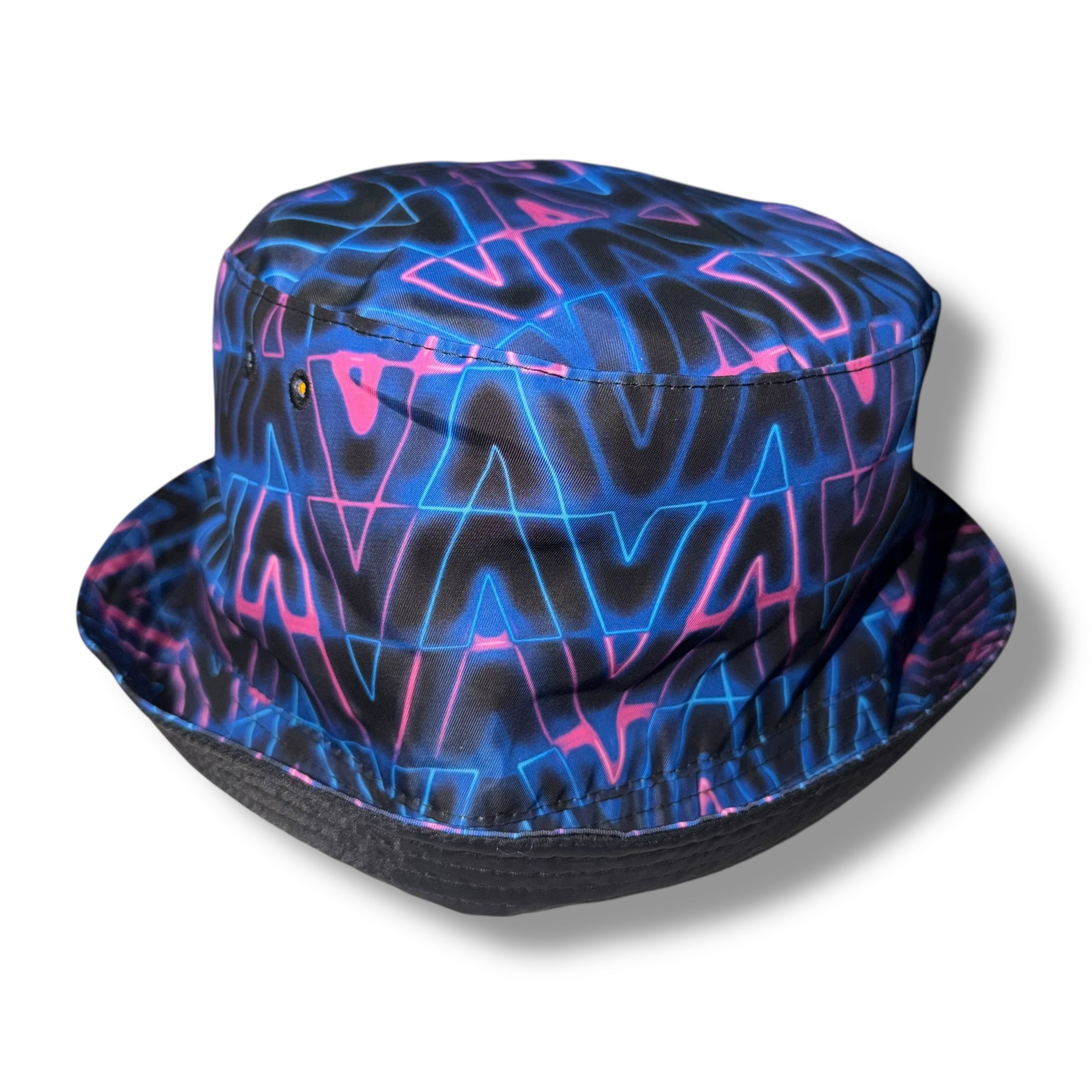VALENTINO VLTN NEON BUCKET HAT BLUE