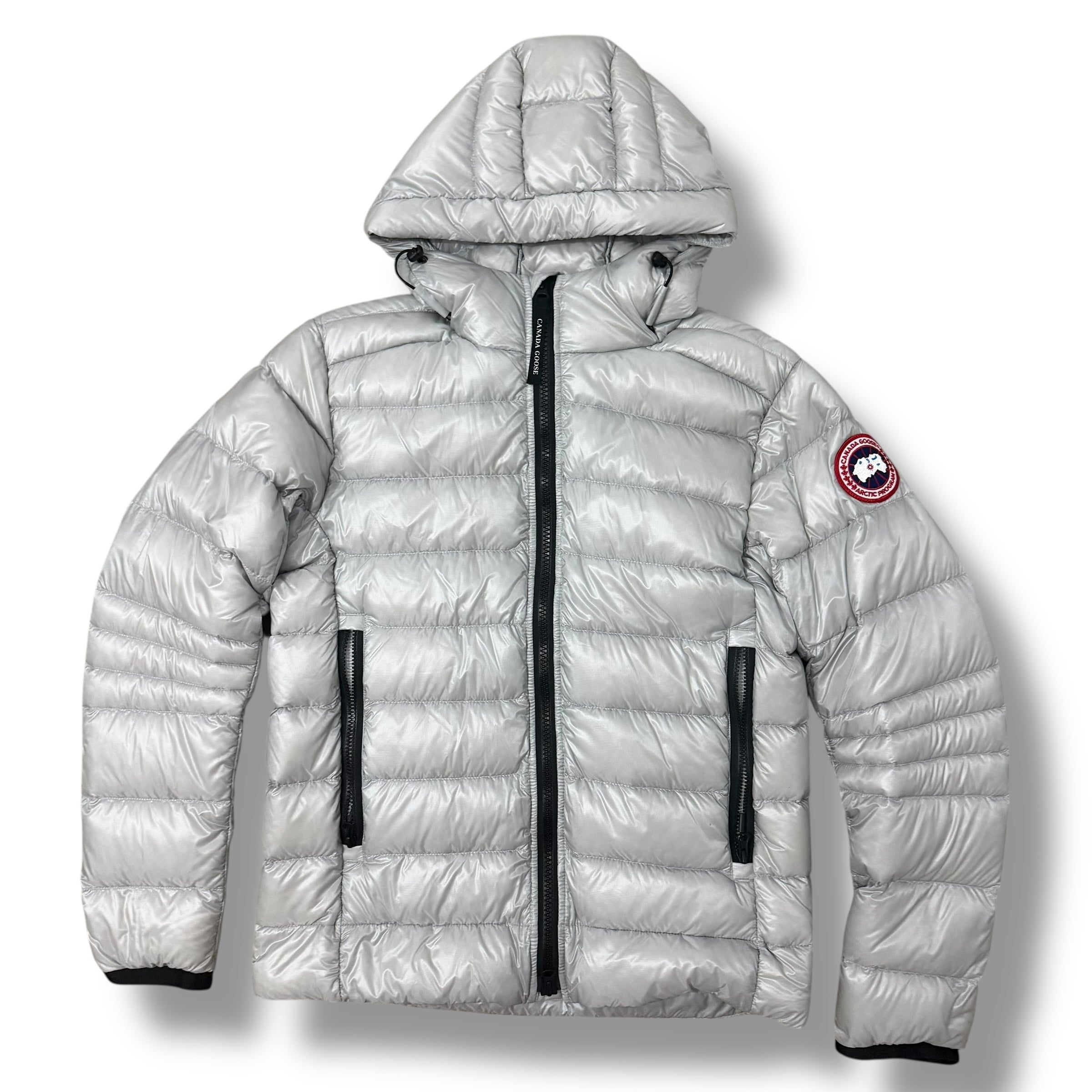 CANADA GOOSE CROFTON HOODIE PUFFER JACKET SILVERBIRCH