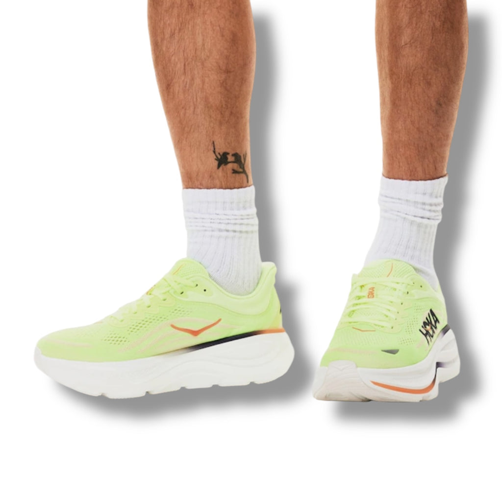 HOKA BONDI RUNNING TRAINERS NEON YELLOW