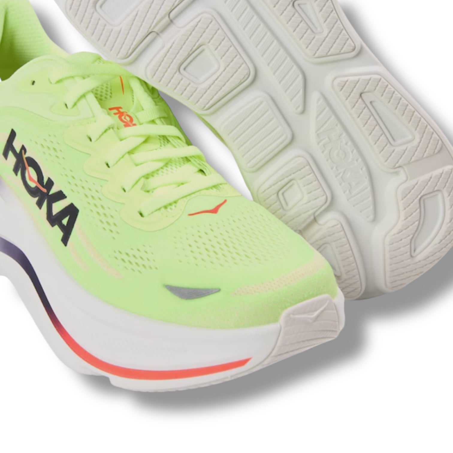 HOKA BONDI RUNNING TRAINERS NEON YELLOW