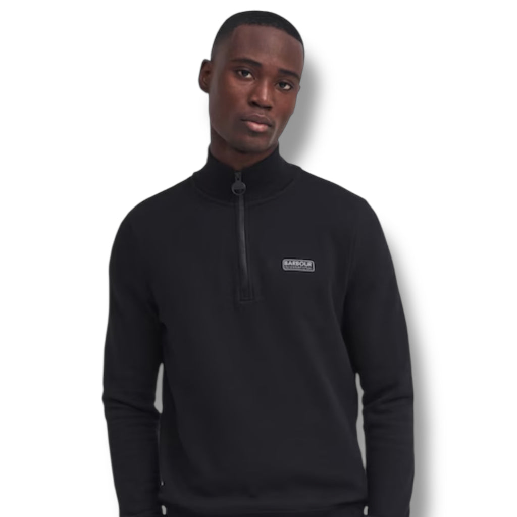 BARBOUR INTERNATIONAL 1/4 ZIP SWEATSHIRT BLACK