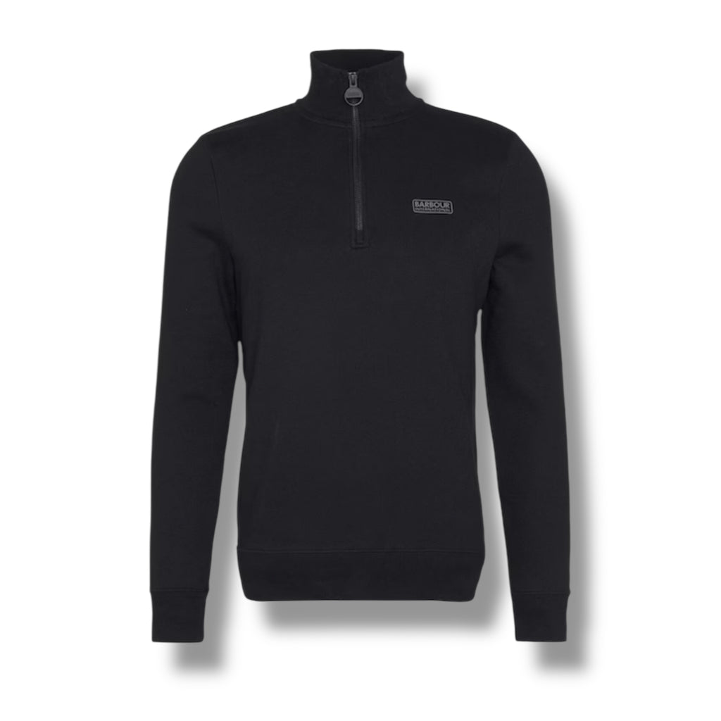 BARBOUR INTERNATIONAL 1/4 ZIP SWEATSHIRT BLACK