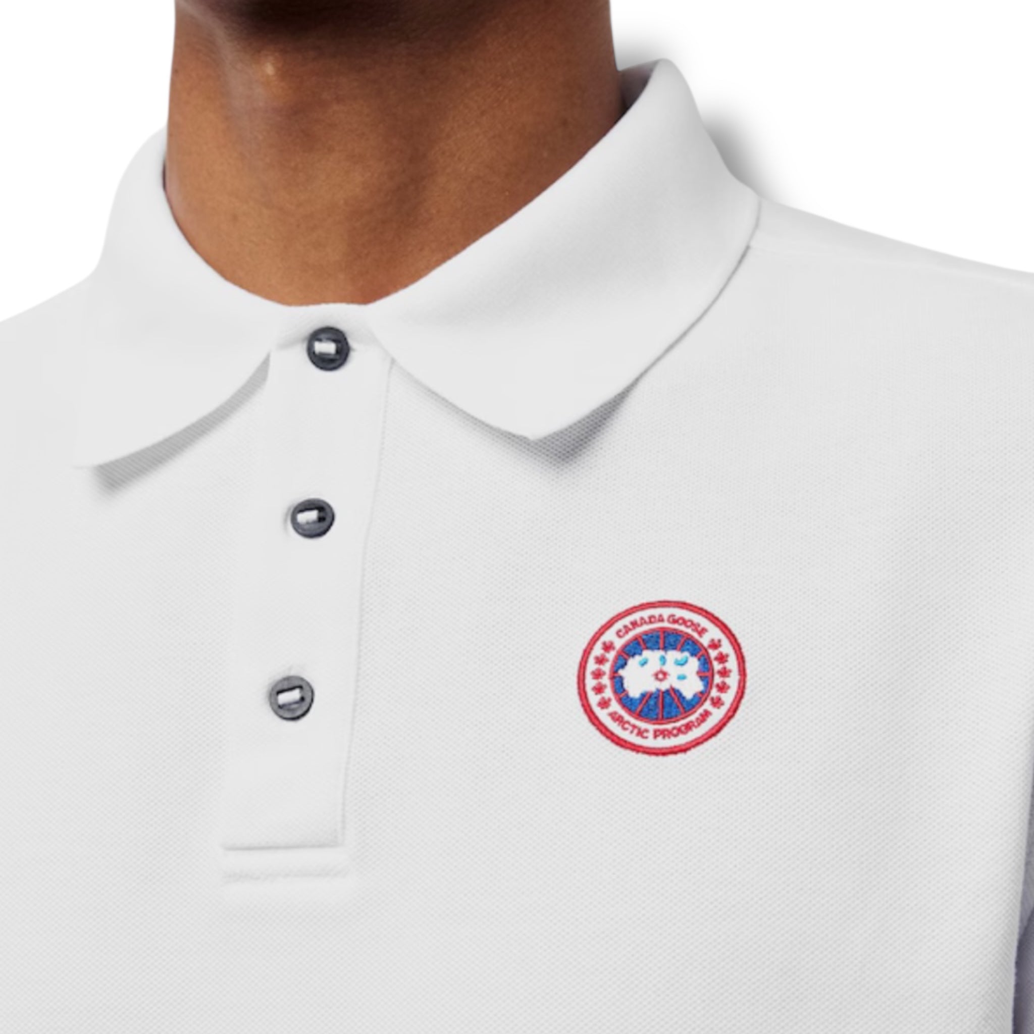 CANADA GOOSE PATCH POLO SHIRT WHITE