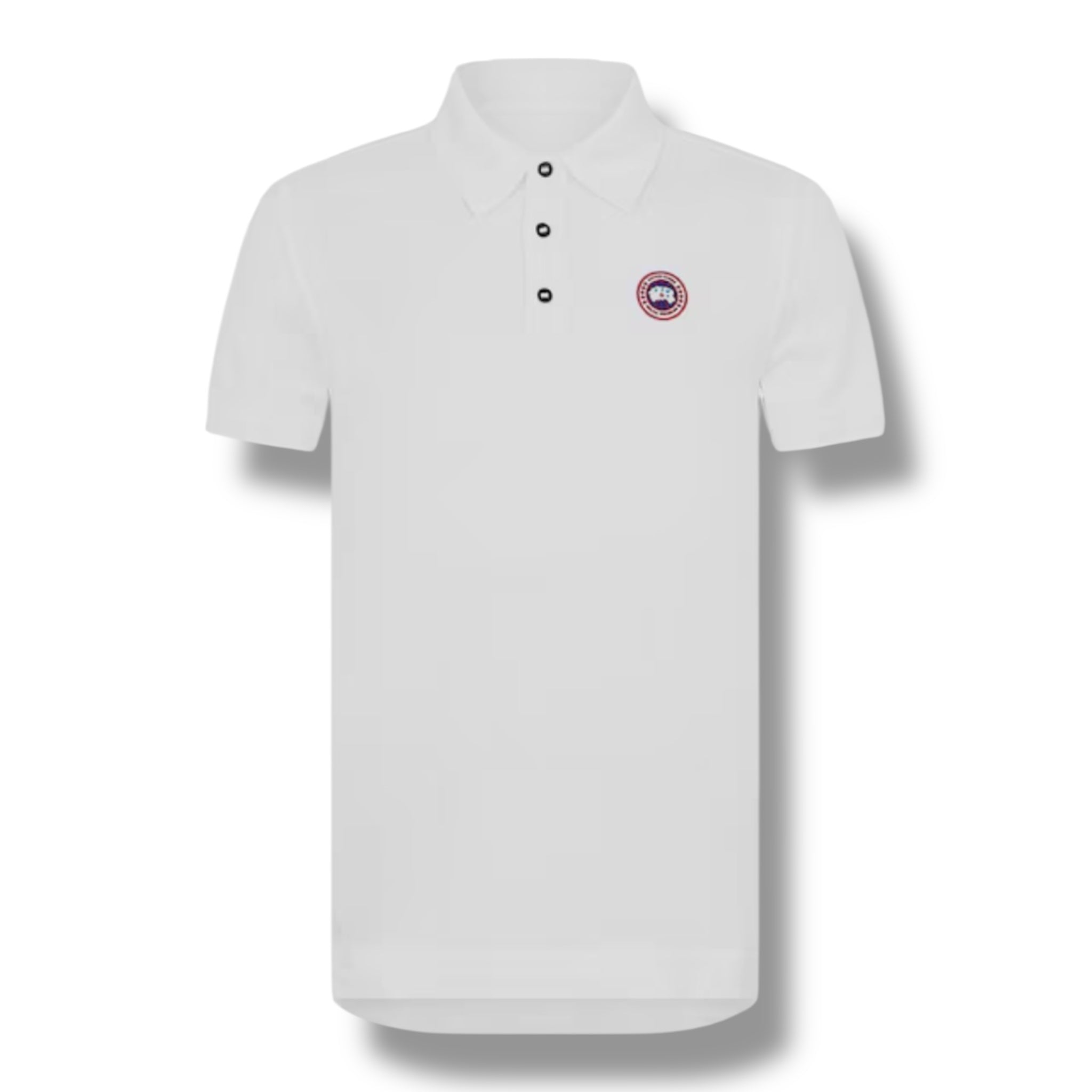 CANADA GOOSE PATCH POLO SHIRT WHITE